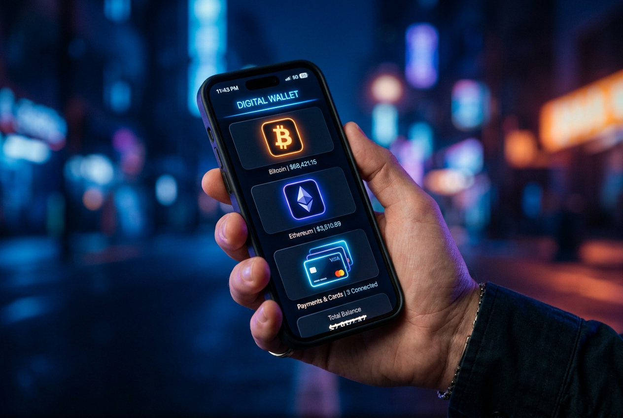 Modern smartphone showing various digital payment icons for online casinos.